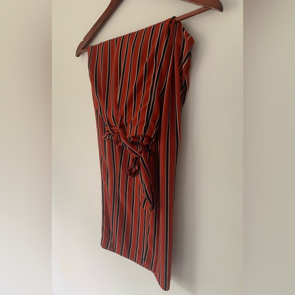 Zara striped loose fit paper bag pants - Picture 8 of 13